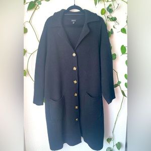 Torrid black Coatigan collared Sweater